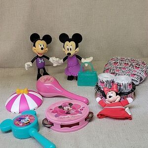 Disney Minnie Mouse Dress up dolls, instruments, finger puppet, ribbon